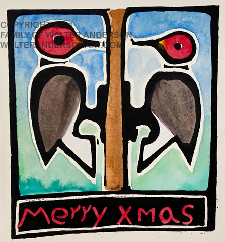 Merry X-Mas Woodpeckers
