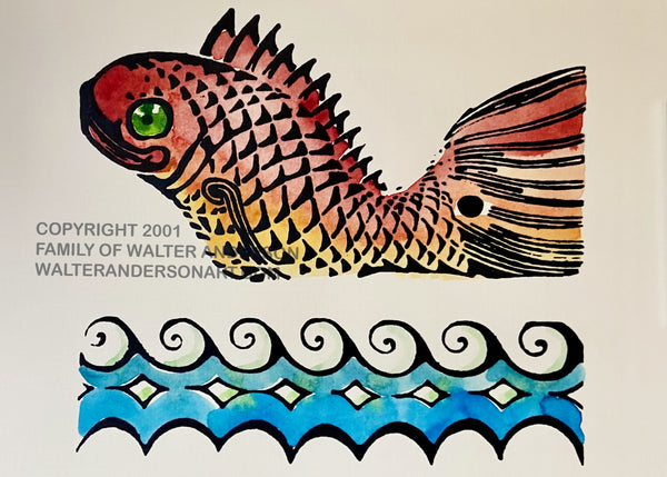 Wind, Wave, Bird - Redfish with Water Border – Realizations: The