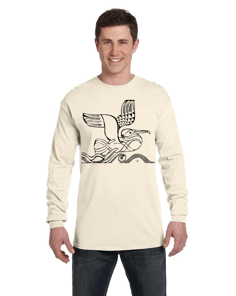 T-Shirt - Long Sleeve - Single Pelican Unisex Adult