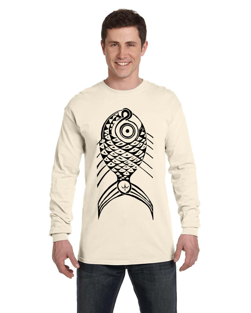 T-Shirt - Long Sleeve - Vertical Fish Unisex Adult