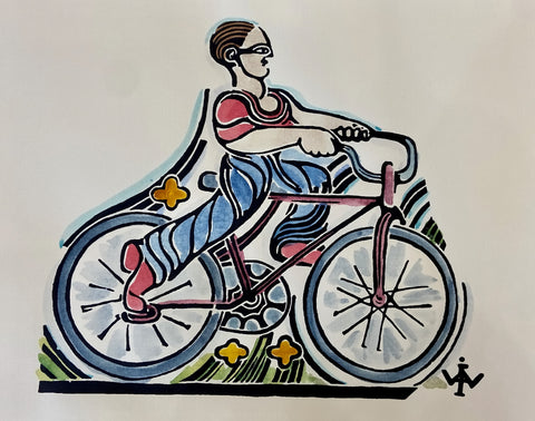 Biloxi Beach - Boy on Bicycle