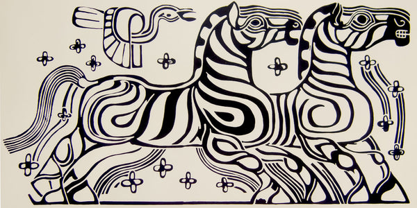 Two Zebras in Love - Original Handprint - Limited retailer Edition (150)