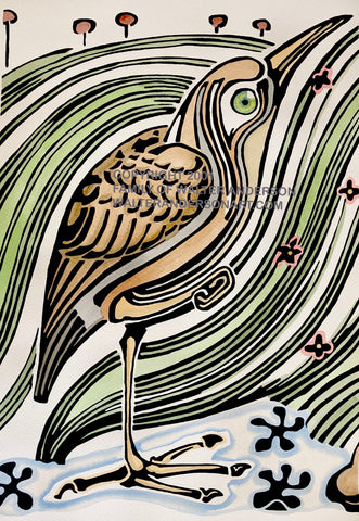 Bittern - from Life in a Ditch I with Background