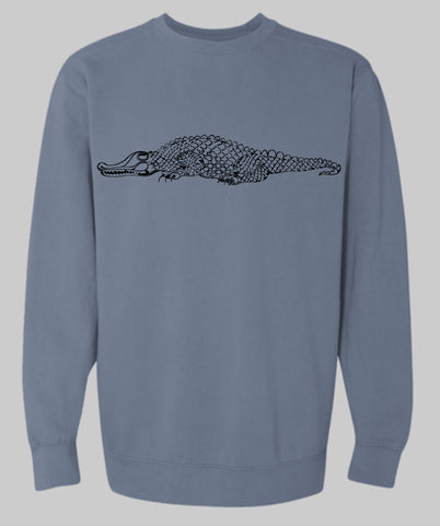 Sweatshirt Unisex Adult Alligator Blue