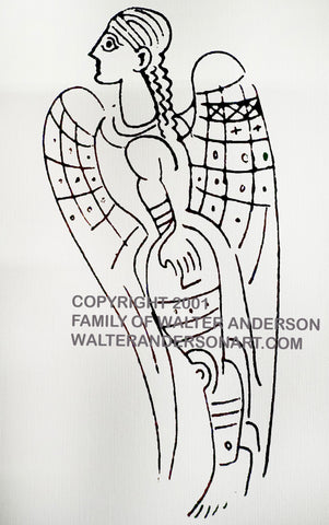 Angel 5x7 from Line Drawing
