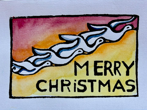 Ducks Flying Merry Christmas