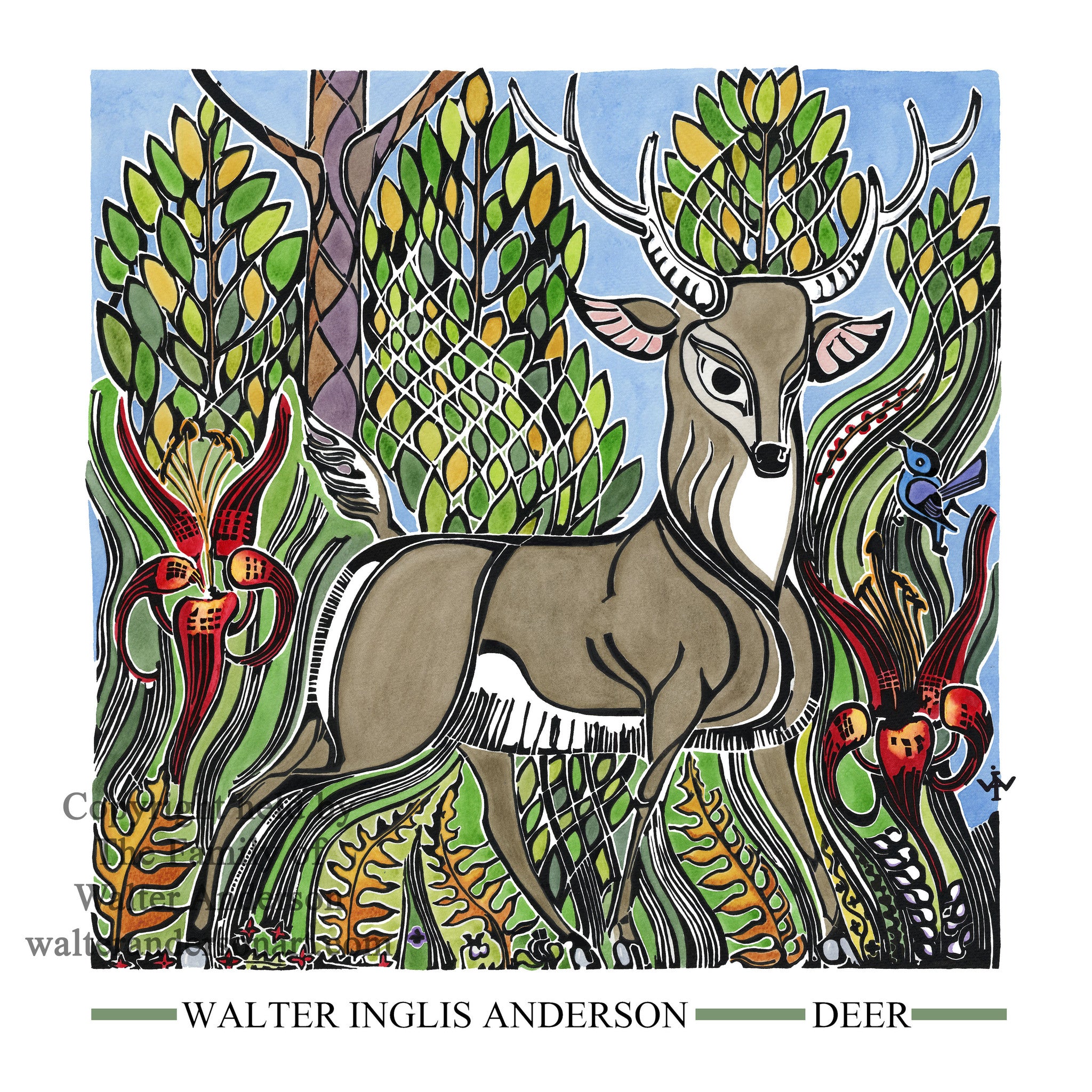 Deer Poster – Realizations: The Walter Anderson Shop